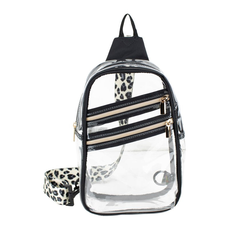 Clear Fashion Sling Backpack with Adjustable Strap for Concerts & Events