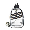 Clear Fashion Sling Backpack with Adjustable Strap for Concerts & Events