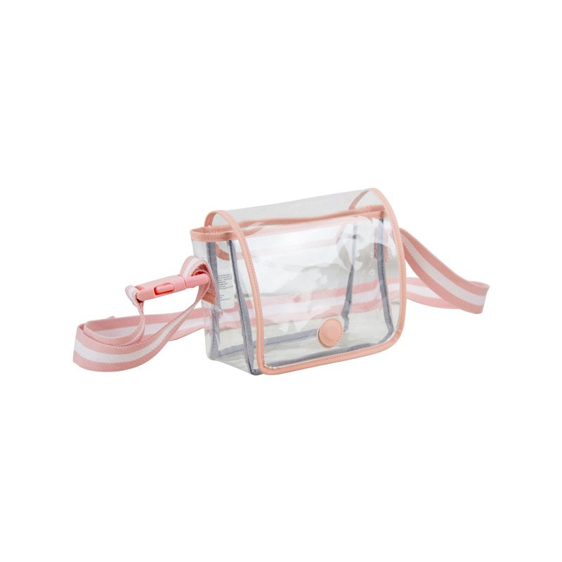 Clear Stadium Cross Body Bag - Durable PVC, Adjustable Strap, Security-Friendly