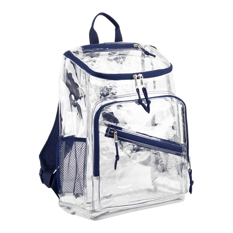 Unisex Clear PVC Top Loader Backpack with Padded Straps - Multiple Colors