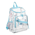 Clear PVC Top Loader Backpack with Floral Print - Unisex School & Travel Bag