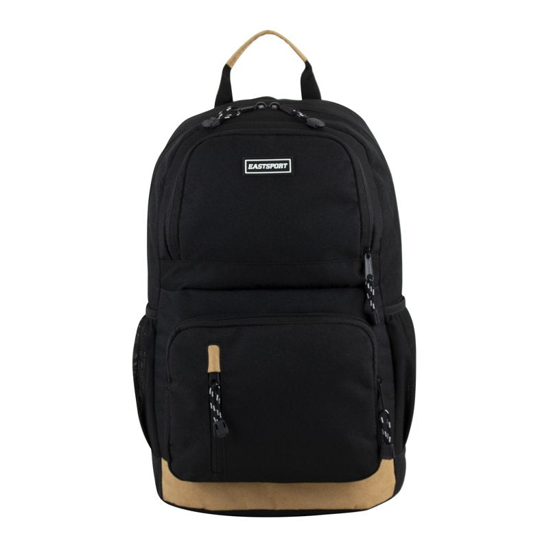Unisex School Backpack with Laptop Sleeve - Weather-Resistant, Vegan Suede Accents