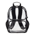 Clear Backpack for School Gym Travel - Padded & Water Bottle Pockets