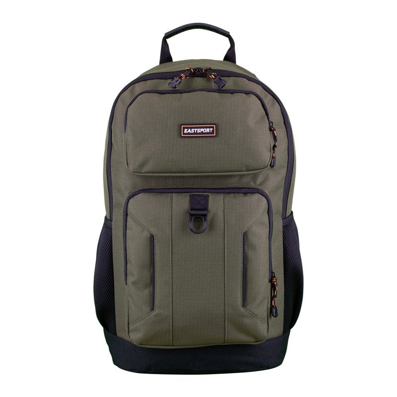 Unisex Army Green Backpack with Laptop Sleeve & Water-Resistant Bottom