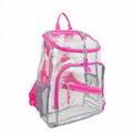 Unisex Clear Top Loader Backpack with Multiple Compartments and Mesh Pockets