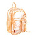 Unisex 16-Inch Cargo Clear Backpack with Multiple Pockets & Water Bottle Sleeve