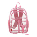 Unisex 16-Inch Clear Cargo Backpack with Multiple Pockets and Water Bottle Sleeves