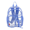 Unisex 16-Inch Cargo Clear Backpack with Multiple Pockets and Water Bottle Sleeves