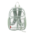Unisex 16-Inch Clear Cargo Backpack with Multiple Pockets and Water Bottle Sleeve