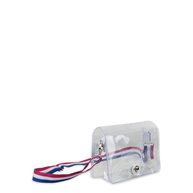 Clear Crossbody Bag with Webbing Strap - Multiple Colors