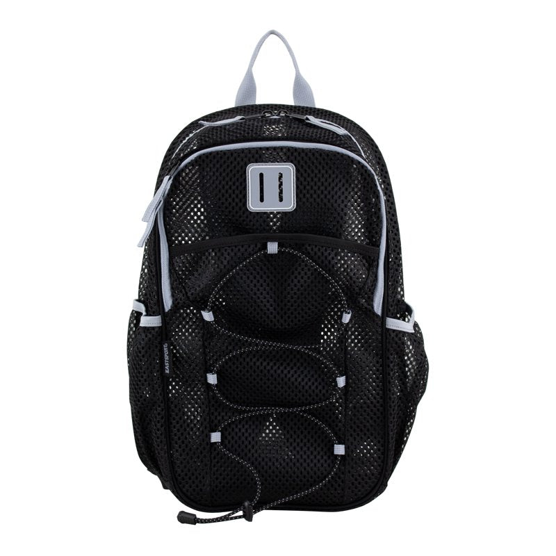 Unisex 17-Inch Mesh Backpack with Multiple Compartments and Hydration Pockets