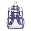 Clear Backpack with Water Bottle Pockets & Front Zipper - Stadium & Festival Ready
