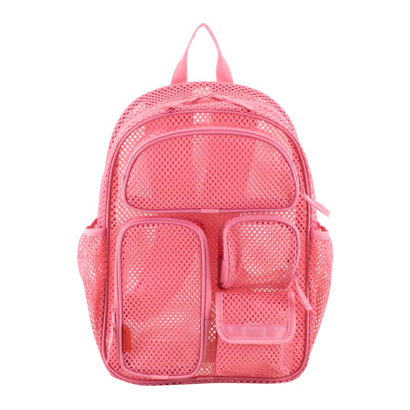 Unisex 16-Inch Cargo Mesh Backpack with Multiple Pockets & Hydration Features
