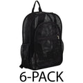 Large Mesh Backpack 6-Pack for School Sports & Travel - Padded Straps & Side Pockets