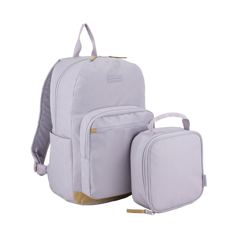 Unisex 17-Inch Backpack & Lunch Box Set for School, Travel & Commuting