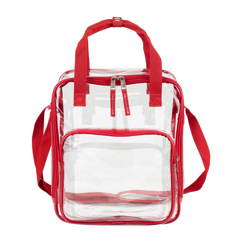 Unisex Clear Stadium Approved Tote Bag with Double Handles and Adjustable Strap
