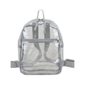 Unisex Clear Mini Backpack with Front Zip Pocket - Lightweight & Durable