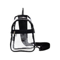 Unisex Clear Sling Stadium Bag with Padded Strap & Multiple Compartments