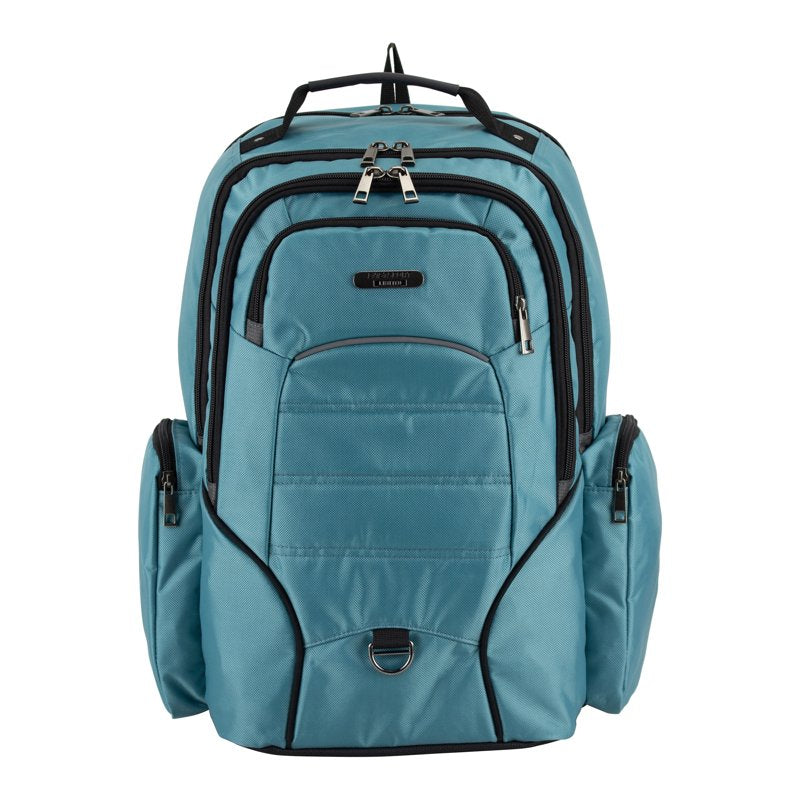 Unisex 19-Inch Tech Backpack with Laptop Pocket and Trolley Sleeve