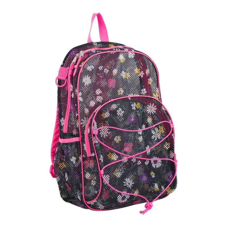 Unisex Mesh Bungee Backpack with Padded Shoulder Straps - Multiple Colors