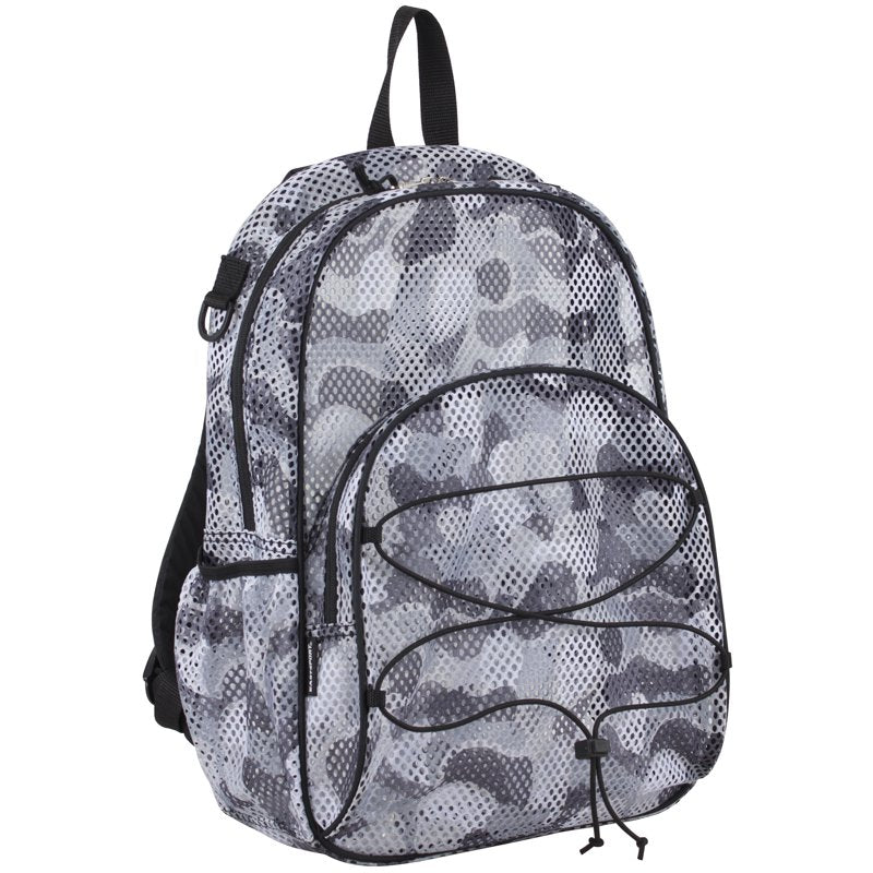Unisex Mesh Bungee Backpack with Padded Shoulder Straps - Multiple Colors