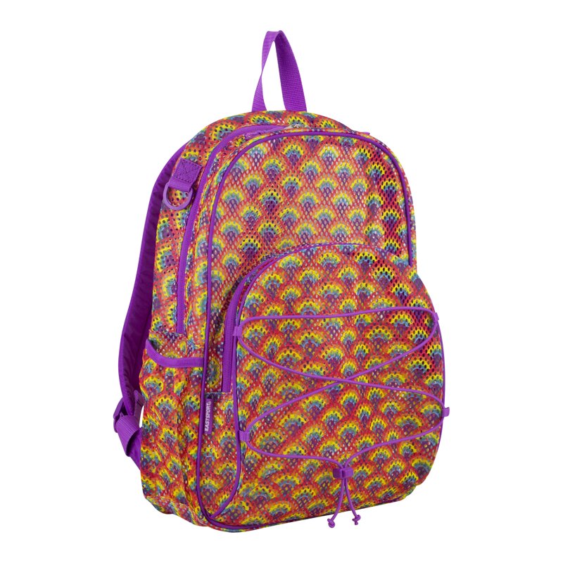 Unisex Mesh Bungee Backpack with Padded Shoulder Straps - Color Variants