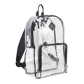 Clear Backpack with Front Pocket & Adjustable Straps - Unisex Travel School Bag