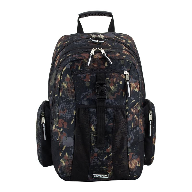 Unisex 19-Inch Recycled Expandable Backpack with Multiple Pockets and Water-Resistant Bottom