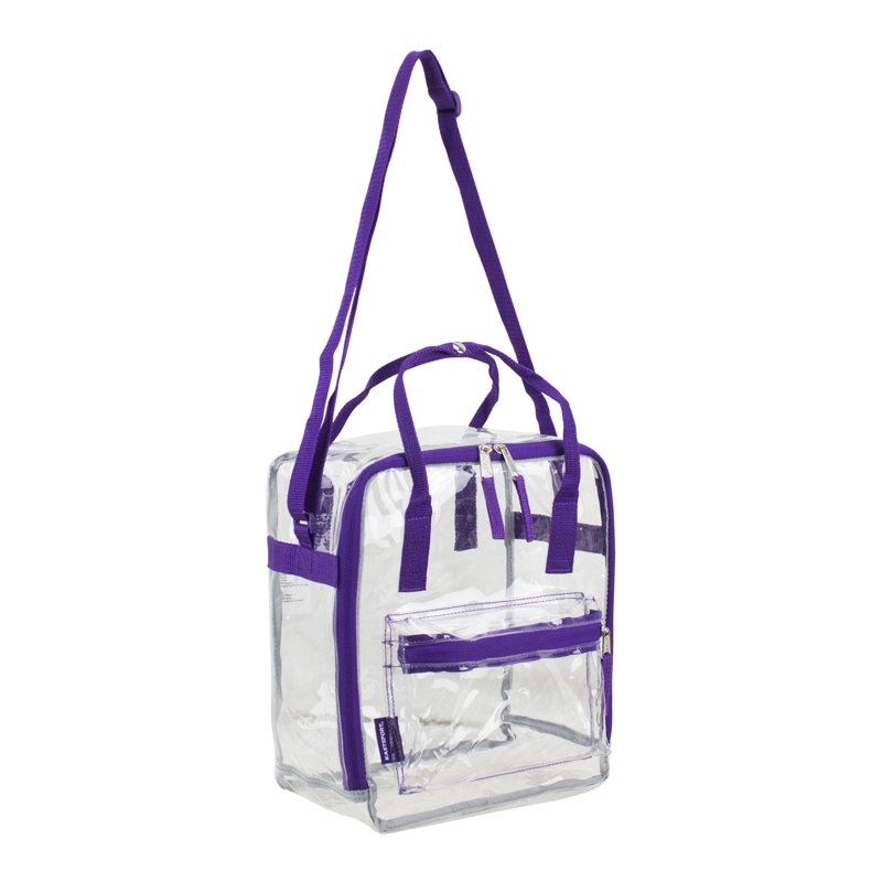 Unisex Clear Handbag Tote Crossbody Bag for Stadiums and Travel