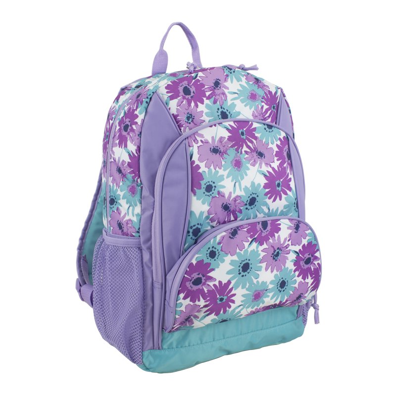 Unisex Spring Floral Triple Pocket Backpack - Spacious School & Gym Bag