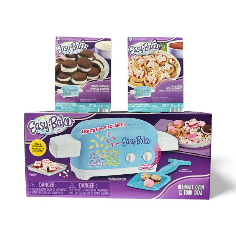 Kids Baking Set with Easy-Bake Oven and Mixes - Pizza & Cookies Bundle