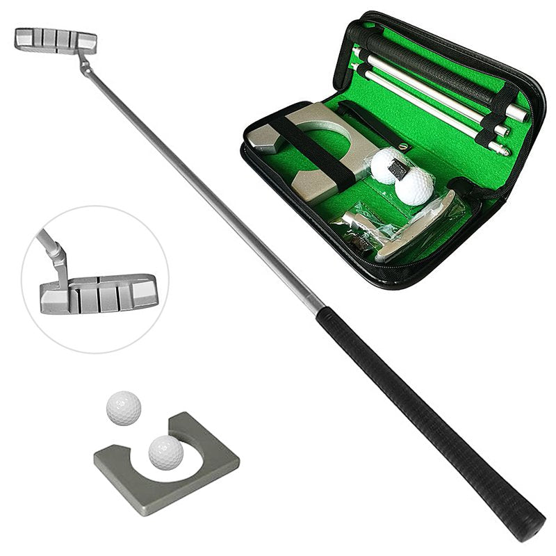 Golf Putting Practice Set with Putter, 2 Balls, Cup & Storage Bag
