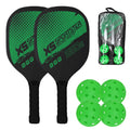 Pickleball Paddle Set — 2 Rackets and 4 Balls with Storage Bag