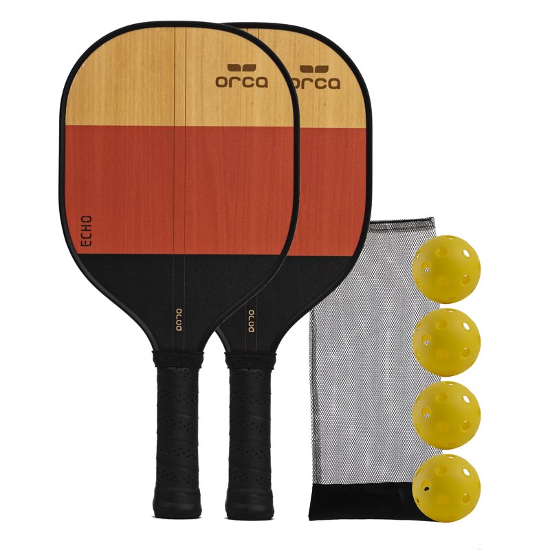 Echo Orca Wood Pickleball Paddle Starter Edition - 2 Pack, 10.2 x 7.6 in