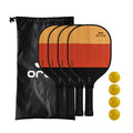 Echo Sports Series Wood Pickleball Paddle Set - Starter Edition 4-Pack by Orca (10 oz)