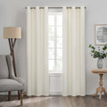 Blackout Window Curtain Panel - Grommet Top, Thermal Insulated, 84-Inch Length