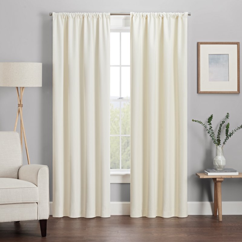 Blackout Window Curtain Panel - 42 x 63 Inch Insulated Darkening Drapes