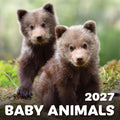 EcoEarth 12-Month Vertical Wall Calendar Baby Animals 11x17 Jan 2027-Dec 2027