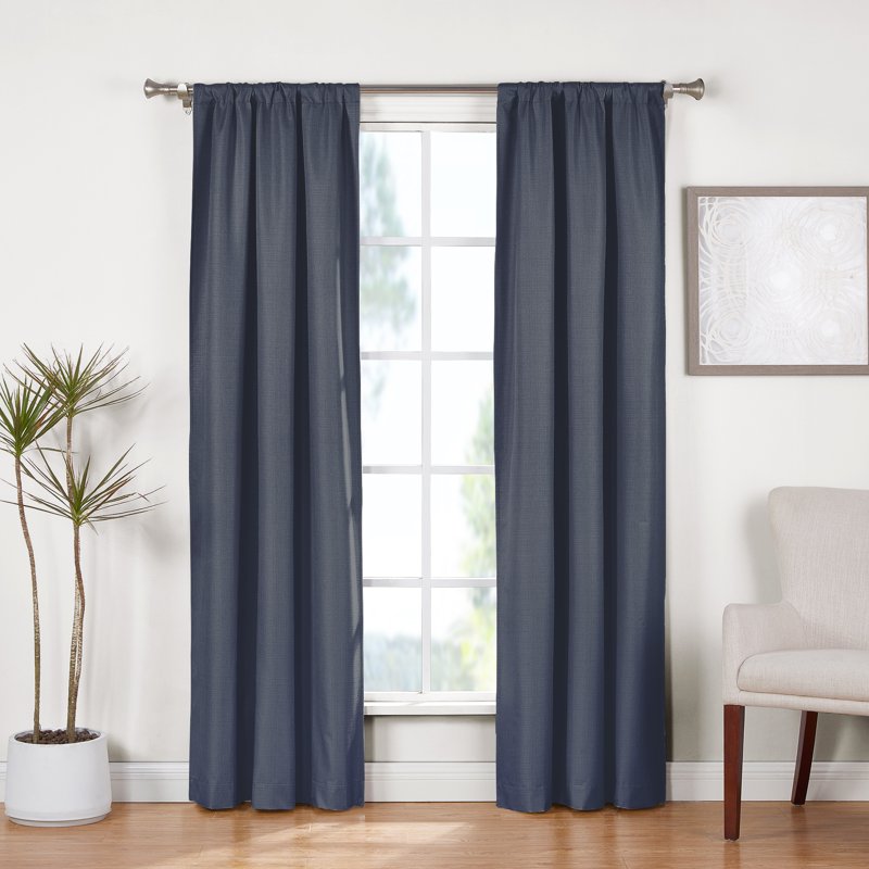 Blackout Curtain Set - Recycled Fabric Thermal Insulated Window Drapes