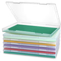 6 Pack Clear Plastic Storage Boxes for Photos & Documents - Large Organizer Case with Latches