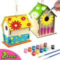 DIY Bird House Kit for Kids Ages 4-8 - Build & Paint Wooden Birdhouses (2 Pack)
