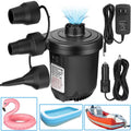 Electric Air Pump for Inflatables - Portable Inflator & Deflator with 3 Nozzles, 110V/12V