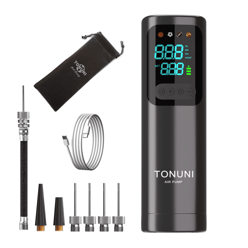 Electric Ball Pump with Digital Pressure Gauge, Fast Inflator for Sports Balls