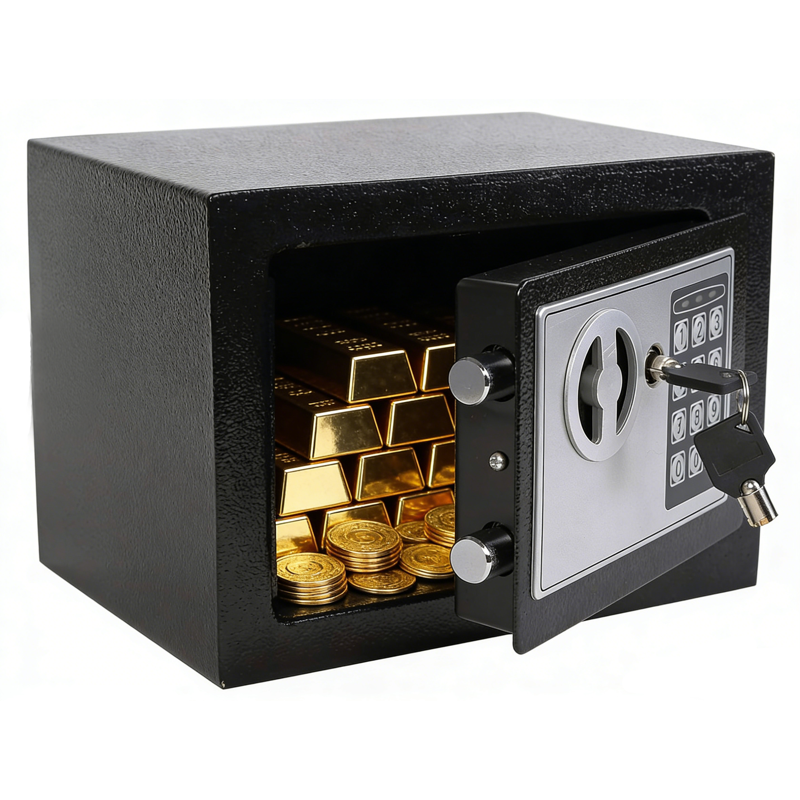 Electronic Digital Safe Box 0.25 Cu Ft Home Office Security Lock with Keypad