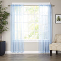 Luxury Sheer Curtain Panels with Rod Pocket - 60 x 84 Inches, Set of 2