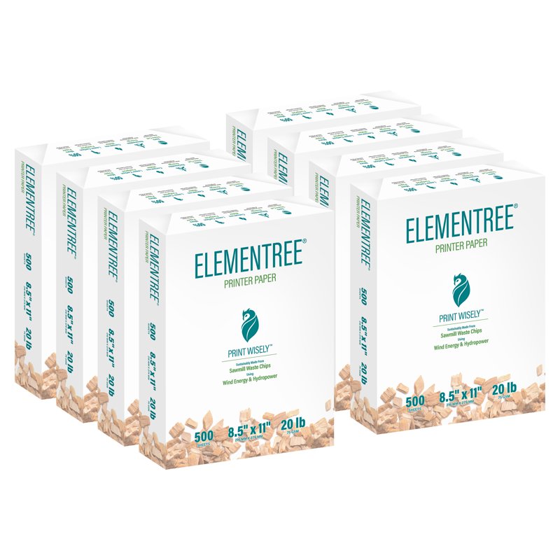 Eco-Friendly Multipurpose Printer Paper 8.5x11 - 4000 Sheets, 20lb White