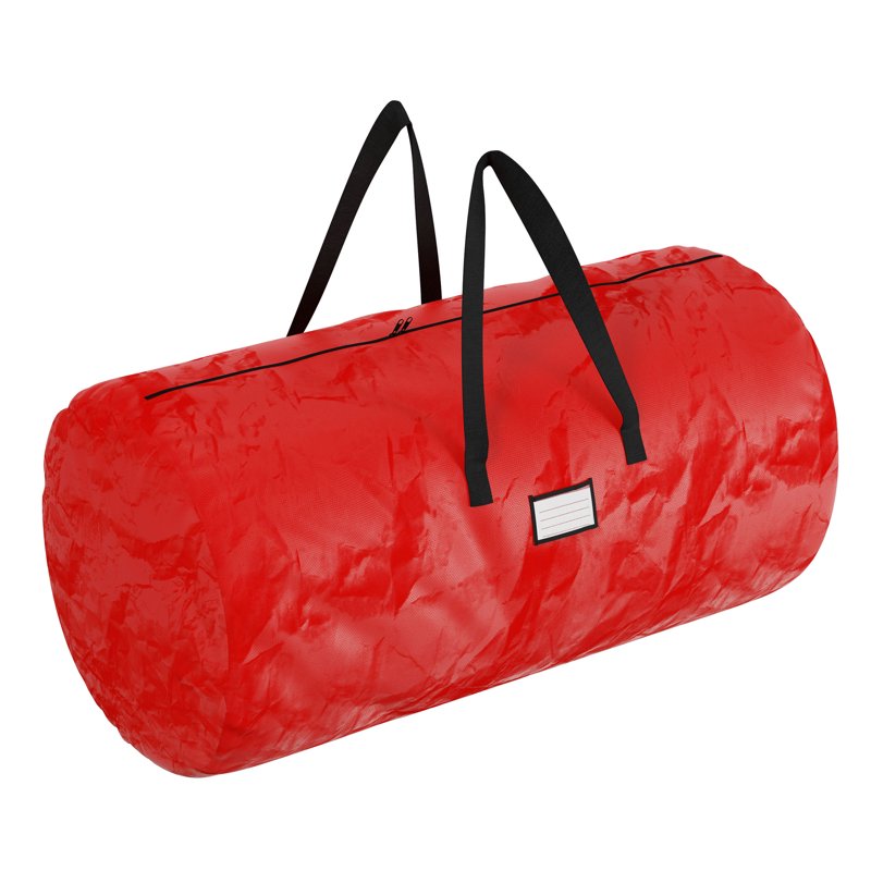 Heavy-Duty Christmas Tree Storage Bag for 12ft Artificial Tree - Red with Handles