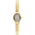 Elgin Women's Gold-Tone Oval Analog Quartz Watch with Stainless Steel Bracelet