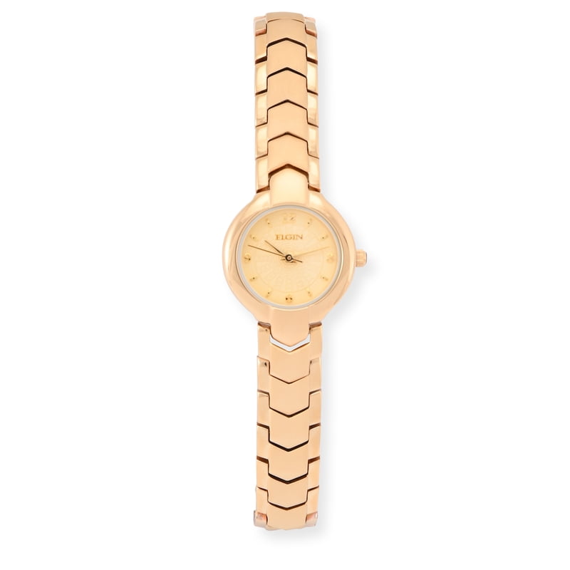 Women's Gold Analog Watch with Bracelet Strap - Elegant Waterproof Timepiece