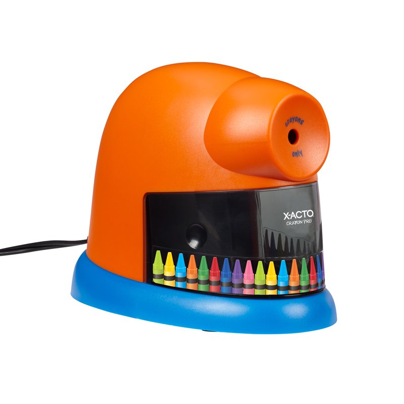Electric Crayon Sharpener with Replaceable Blade - Classroom & Home Use
